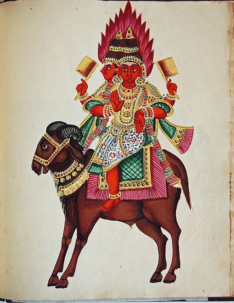 The Hindu deity Agni: One of the guardian deities of direction